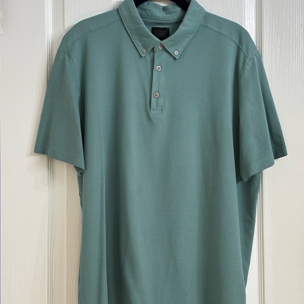 Men's Green Teal Polo Shirt